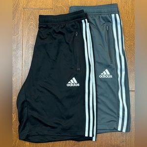 Adidas Primeblue Aeroready *2 pair bundle* - 9” short, men’s L, zip pockets